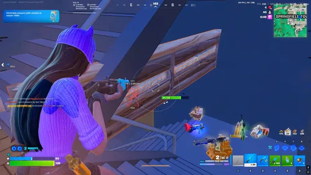 Fortnite Aimbot Cheat Guide: AR, SMG and Shotgun — Fortnite cheat gameplay screenshot
