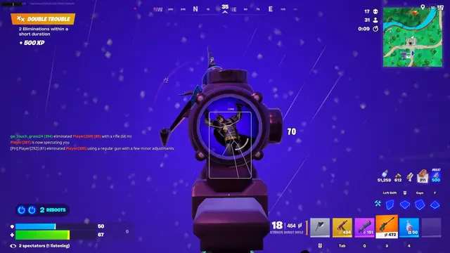 Fortnite external cheat guide — Fortnite cheat gameplay screenshot